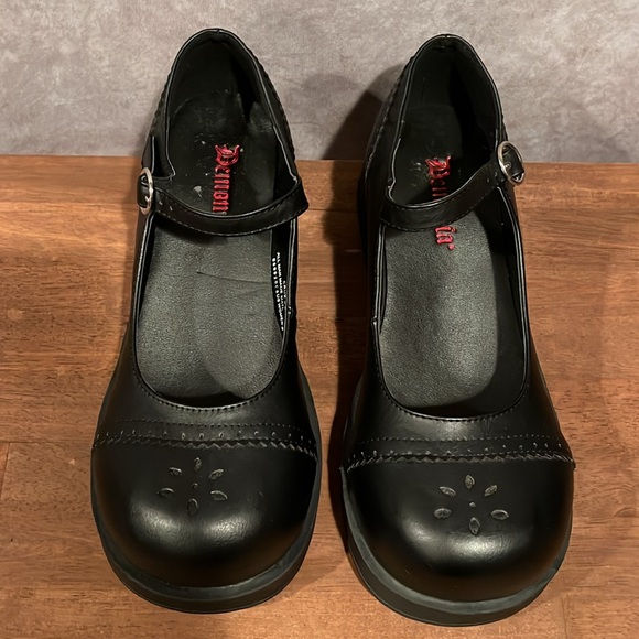 Demonia Crux vegan leather platform round toe Mary Jane size 12 - Picture 3 of 9